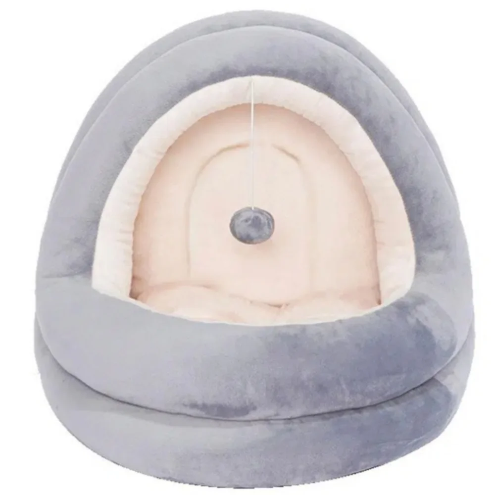 LARGE PET BED IGLOO VELVET TYPE SUPER SOFT